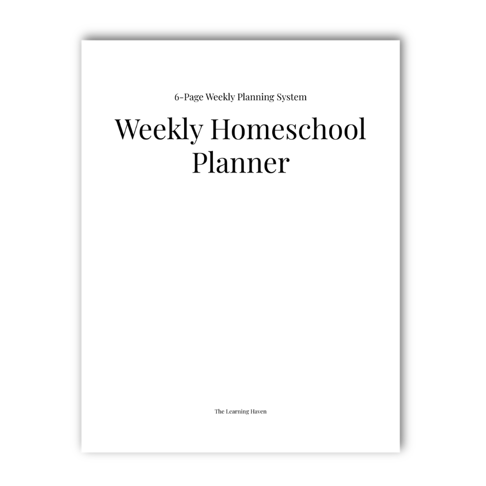 Weekly Homeschool Planner – 6-Page Minimal Planning System